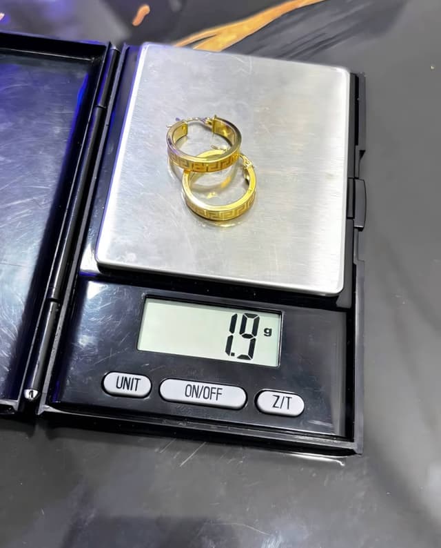Real gold earrings